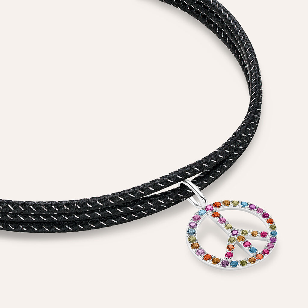 Choker Magnetico Cordino Nero e Acciaio - Catenina Unisex | Stroili