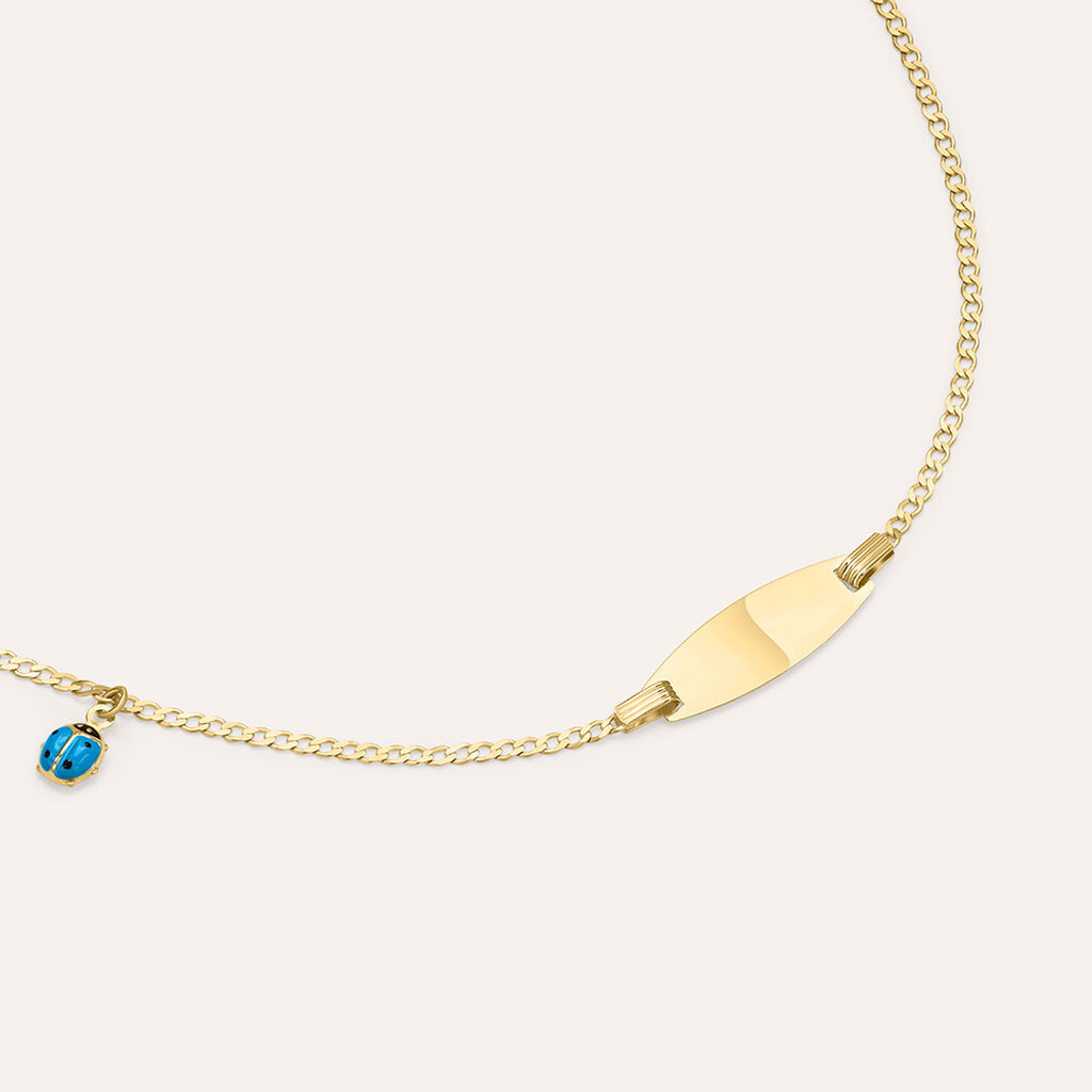 Bracciale Con Targhetta Holy Oro Giallo