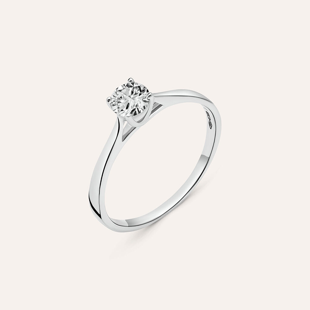Anello Solitario Diamade Oro Bianco Diamante Lab-Grown - Anelli con Pietre Donna | Stroili