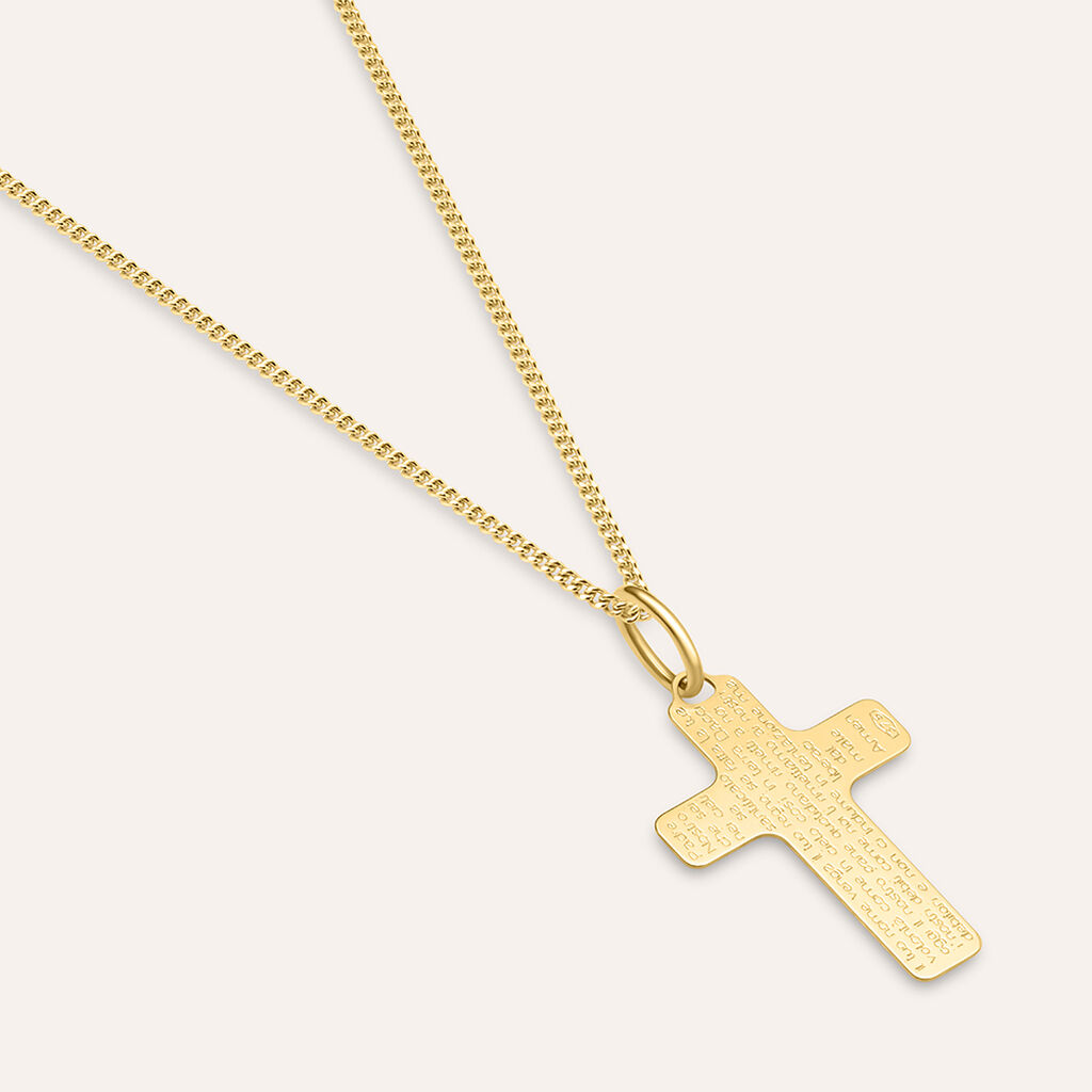 Pendente Holy Oro Giallo - Ciondoli con Incisione Unisex | Stroili
