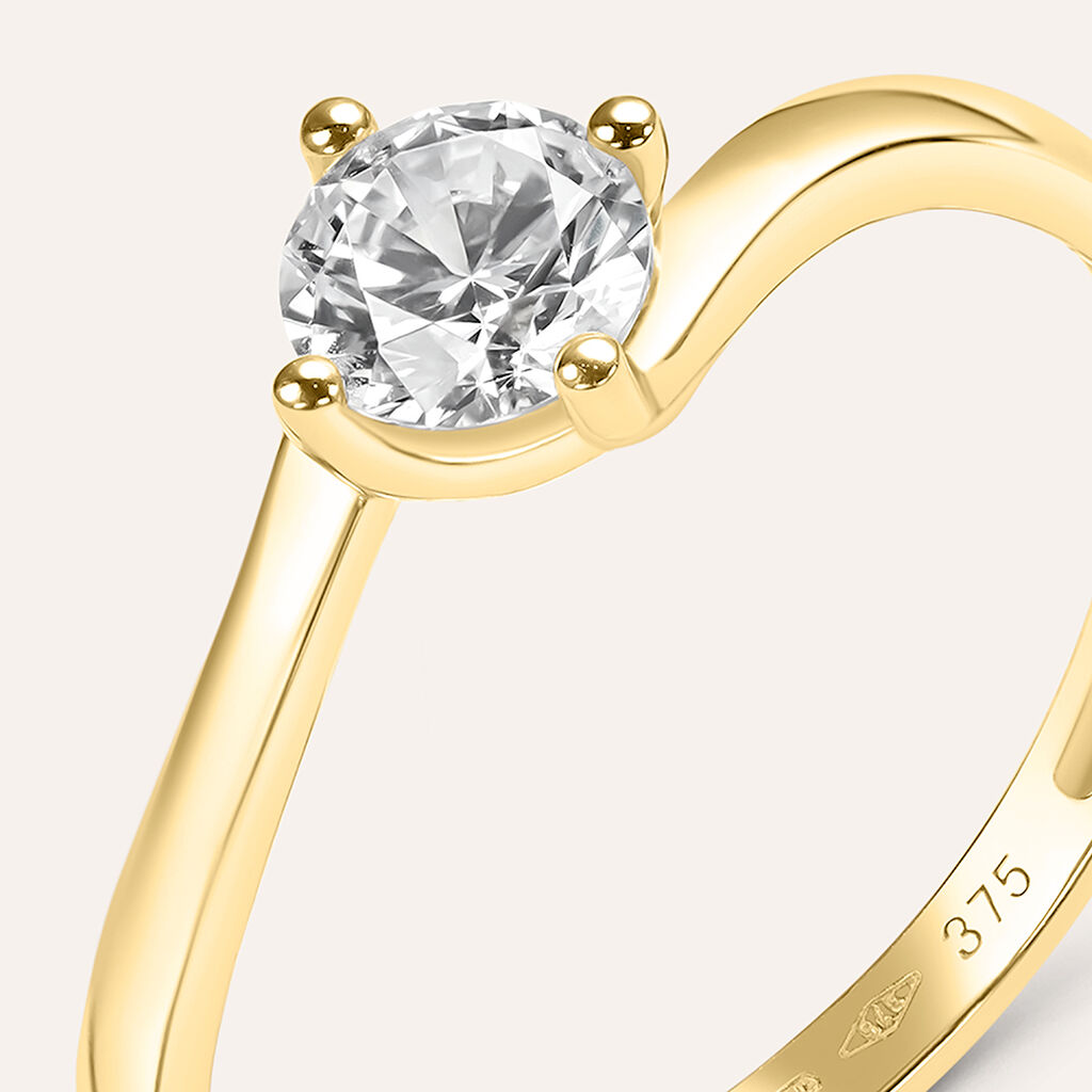 Anello Solitario Claire Oro Giallo Cubic Zirconia