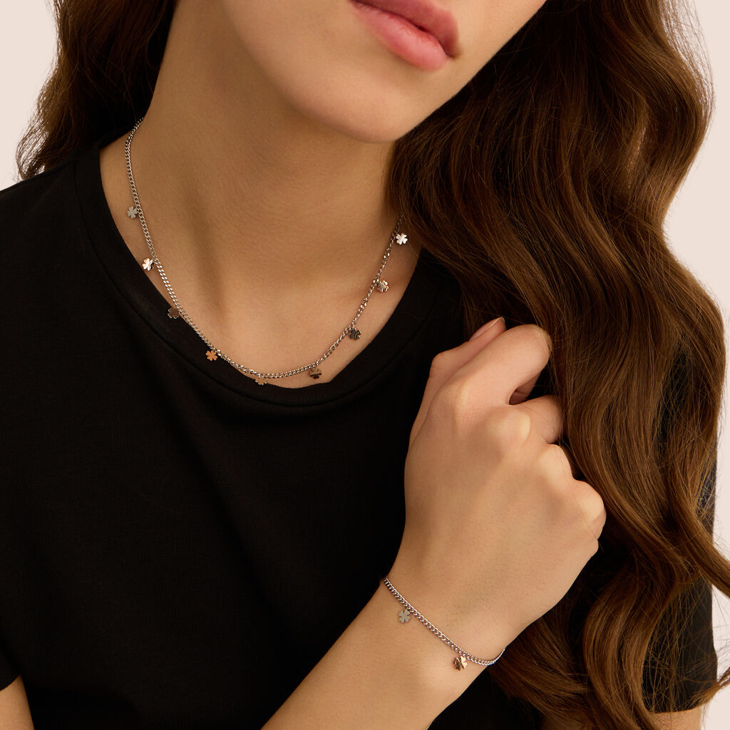 Collana Sunrise Acciaio Bicolore