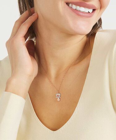 Pendente Love Beats Argento Rosa