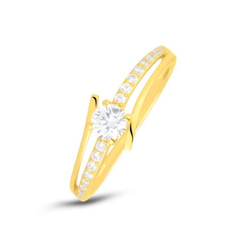 Anello Solitario Claire Oro Giallo Cubic Zirconia - Anelli con Pietre Donna | Stroili