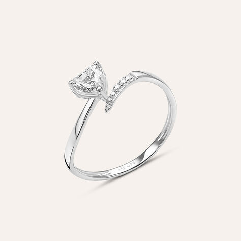 Anello Solitario Claire Oro Bianco Cubic Zirconia - Anelli con Pietre Donna | Stroili