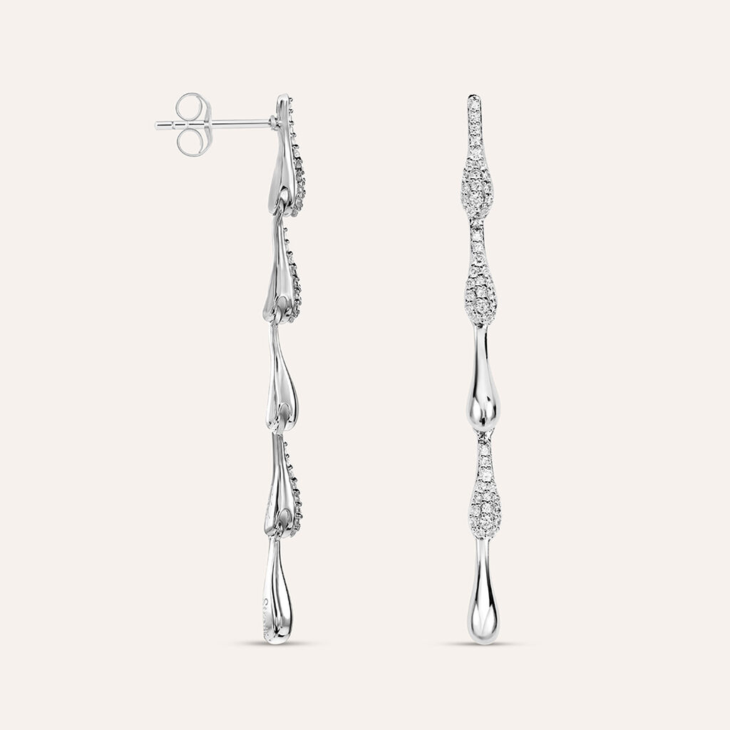 Orecchini Pendenti Silver Shine Argento Rodiato Cubic Zirconia - Orecchini Pendenti Donna | Stroili