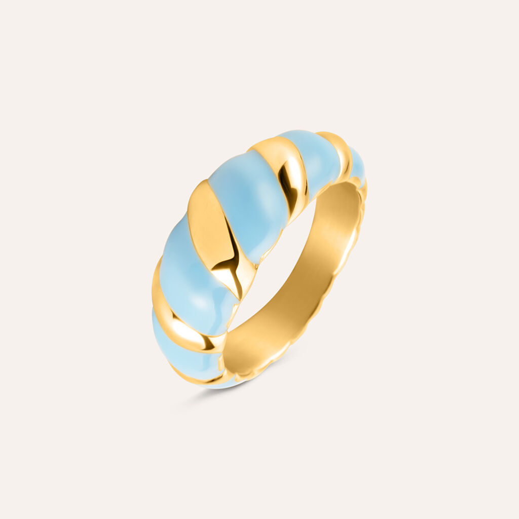 Anello Fascia Radiance Acciaio Dorato