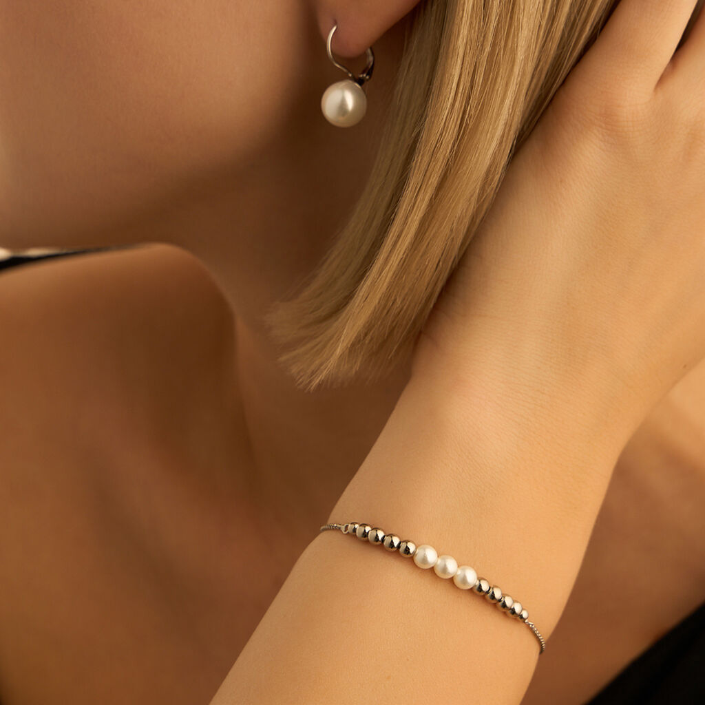 Bracciale Silver Pearls Argento Rodiato Perla sintentica - Bracciali Donna | Stroili