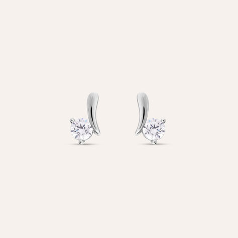 Orecchini Lobo Silver Elegance Argento Rodiato Cubic Zirconia - Orecchini a Lobo Donna | Stroili