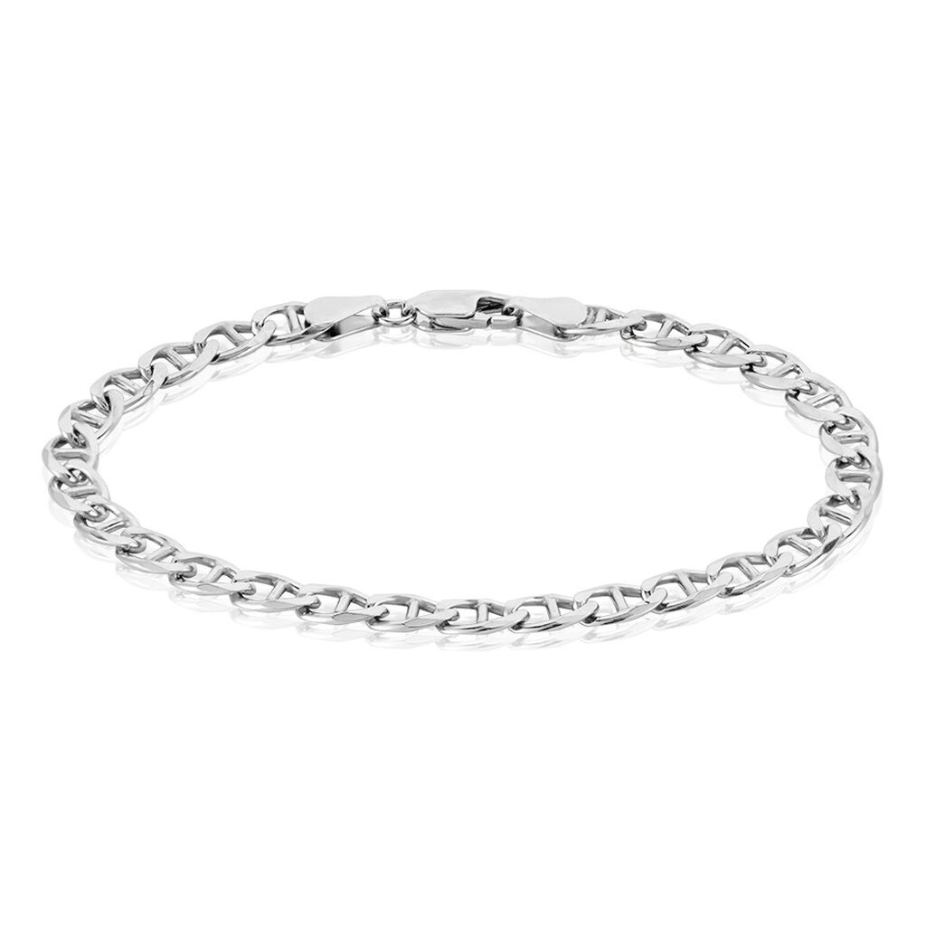 Bracciale Catena Gentleman Argento Rodiato - Bracciali Uomo | Stroili