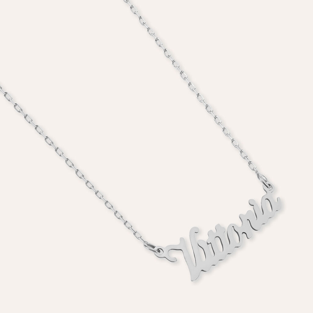 Collana Vittoria Gold Names Oro Bianco