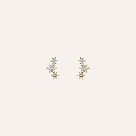 Orecchini Lobo Bon Ton Oro Giallo Cubic Zirconia - Gioielli Donna | Stroili