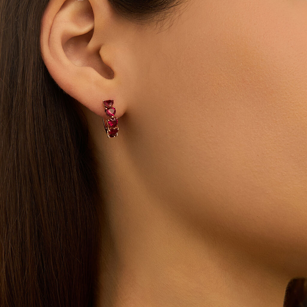 Orecchini A Cerchio Silver Rainbow Argento Rosa Cubic Zirconia - Orecchini a Cerchio Donna | Stroili