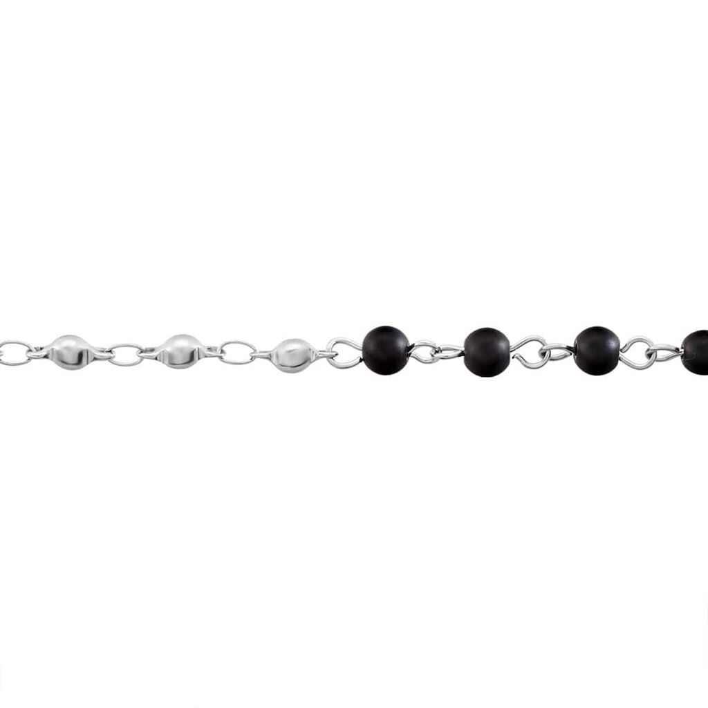 Bracciale Rosario Man Code Acciaio Onice - Bracciali con Rosario Uomo | Stroili