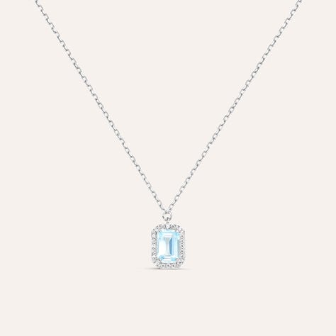 Collana Am&eacute;lie Oro Bianco Topazio Cubic Zirconia - Collane Donna | Stroili