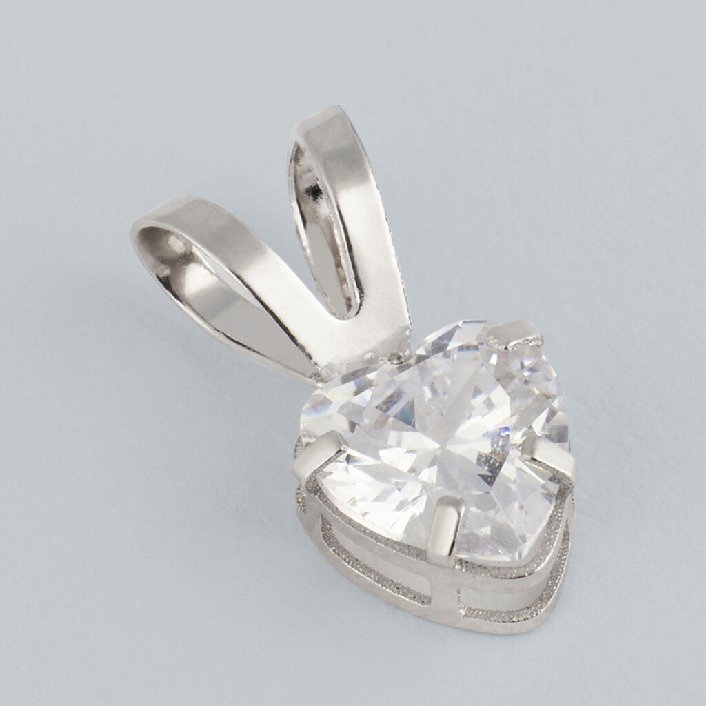 Pendente Punto Luce Po&egrave;me Oro Bianco Cubic Zirconia