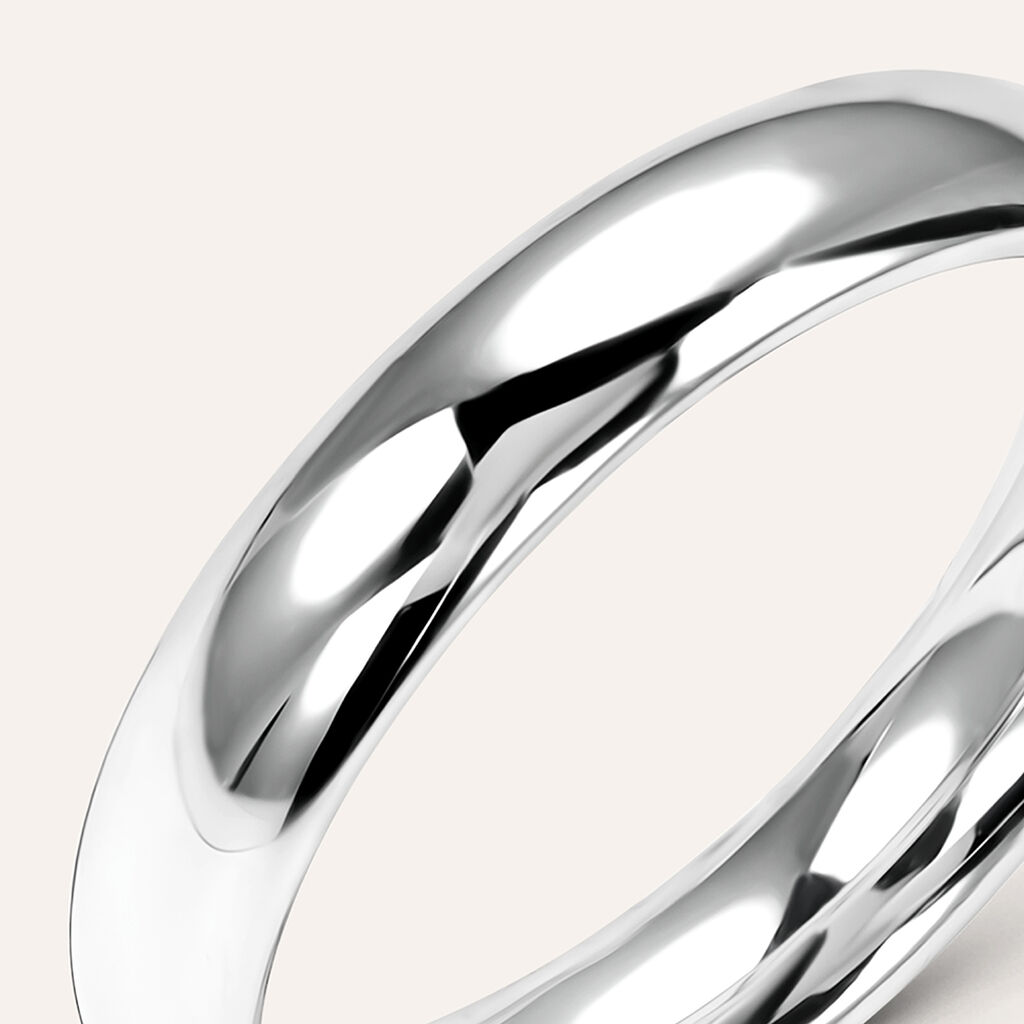 Fede Comoda Leggera 4 mm Oro Bianco