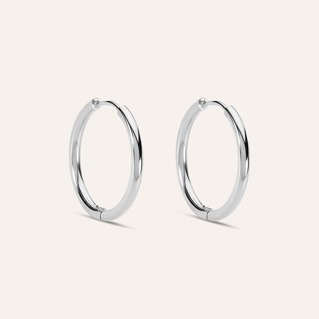 Orecchini A Cerchio Moonlight Acciaio