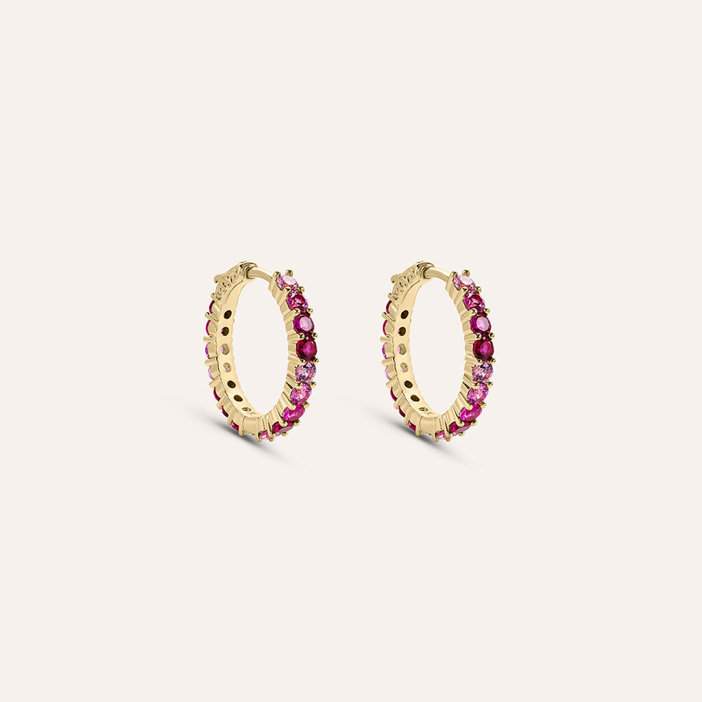 Orecchini A Cerchio Golden Dream Placcato Oro Giallo Cubic Zirconia - Orecchini a Cerchio Donna | Stroili