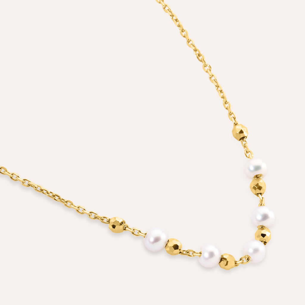 Collana Desideria Argento Nobile Dorato Perla D'Acqua Dolce