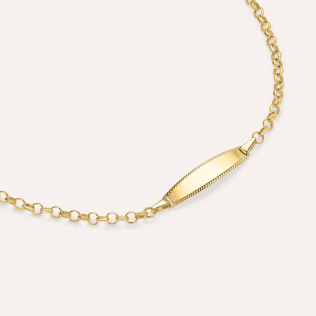 Bracciale Con Targhetta Holy Oro Giallo