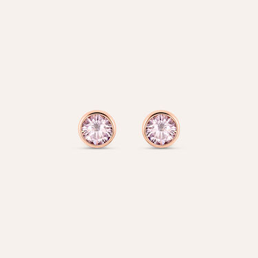 Orecchini Lobo Punto Luce Silver Rainbow Argento Rosa Cubic Zirconia