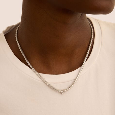 Collana Tennis Aura Acciaio Cristallo - Collane Tennis Donna | Stroili