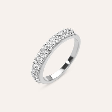 Anello Fascia Lady Phantasya Acciaio Cristallo - Anelli con Pietre Donna | Stroili