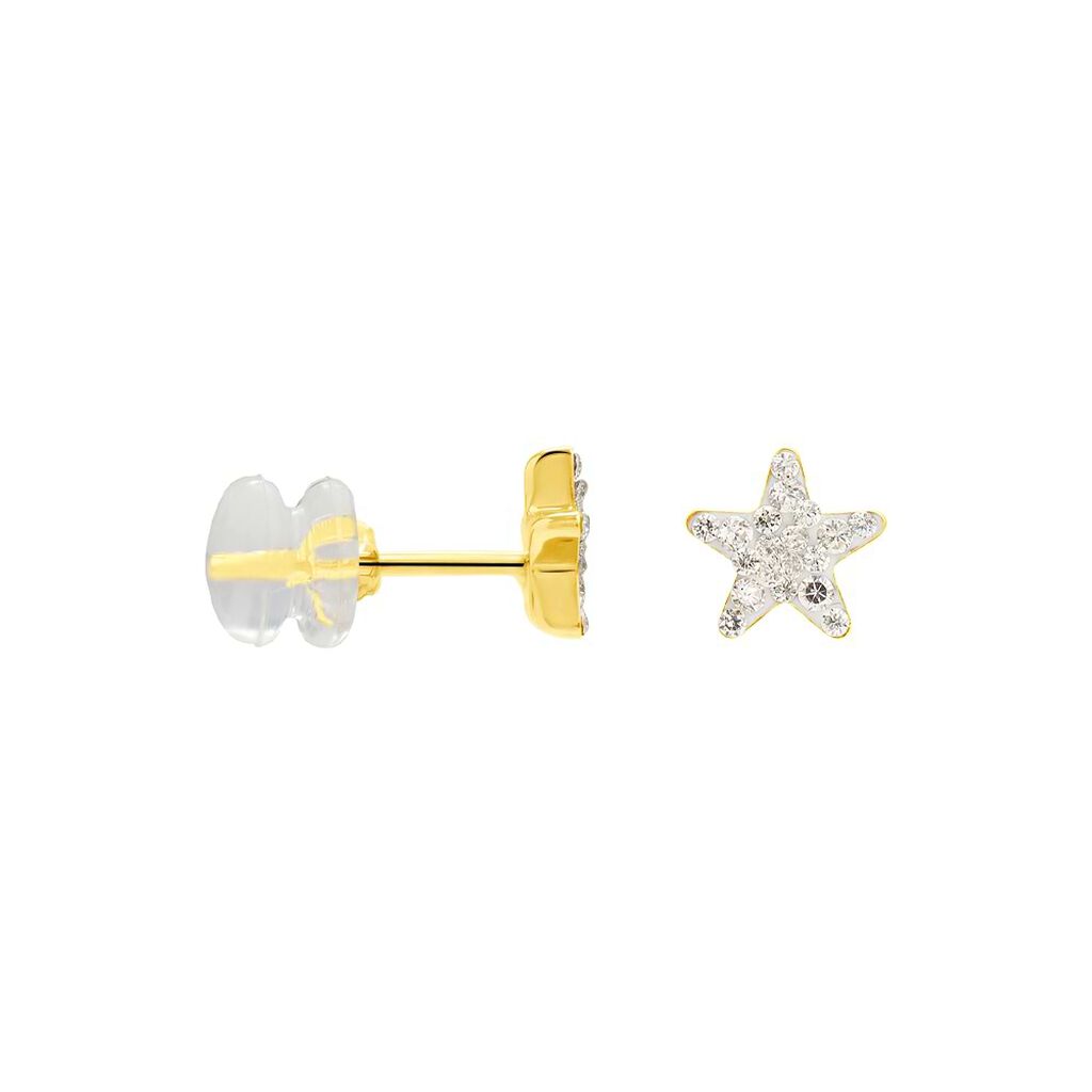 Orecchini Lobo Christelle Oro Giallo Cristallo - Orecchini a Lobo Donna | Stroili