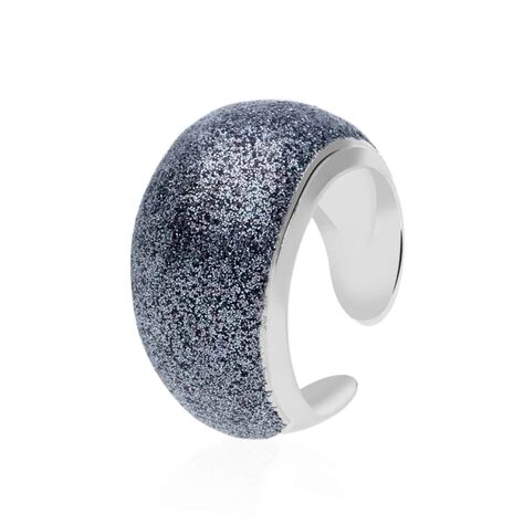 Anello in ottone rodiato e glitter antracite - Anelli Donna | Stroili