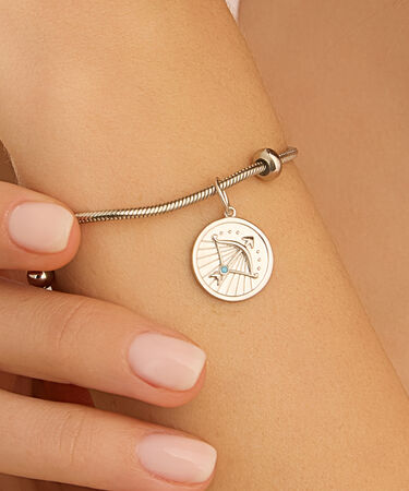 Pendente Love Beats Argento Rodiato Cubic Zirconia