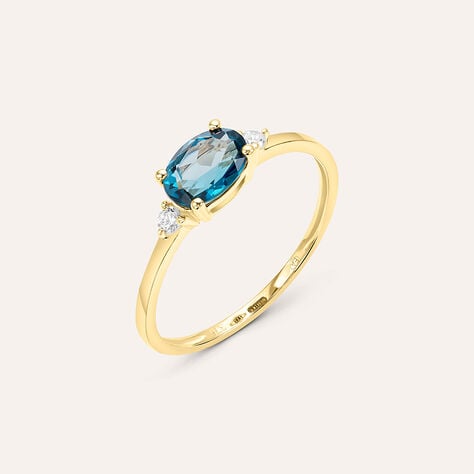 Anello Solitario Amélie Oro Giallo Topazio Cubic Zirconia - Anelli con Pietre Donna | Stroili