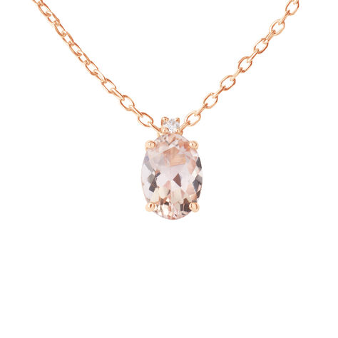 Collana Punto Luce Jasmine Oro Rosa Morganite Diamante - Collane Punto Luce Donna | Stroili