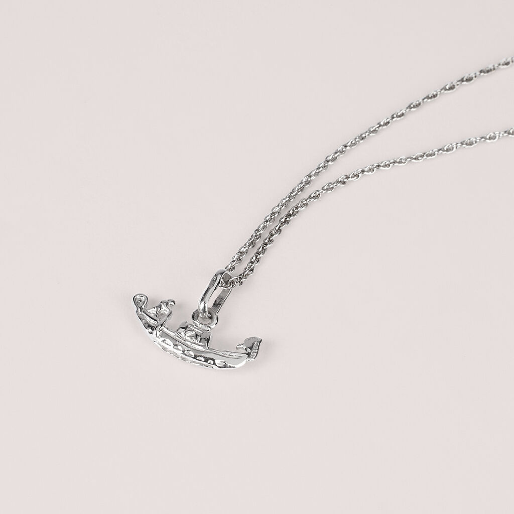 Pendente Saluti&Baci Gondola Love Beats Argento Rodiato