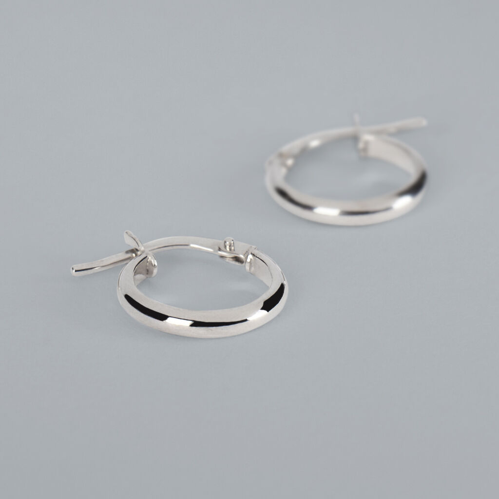 Orecchini A Cerchio Toujours Oro Bianco