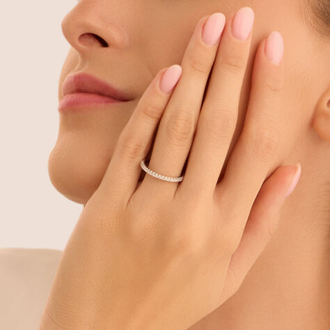 Fede Classica Eternity 2 mm Oro Bianco Diamante - Anelli con Incisione Donna | Stroili