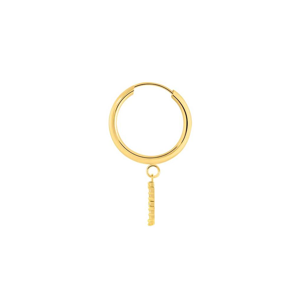 Mono Orecchino A Cerchio Toujours Oro Giallo Cubic Zirconia - Mono Orecchino Donna | Stroili