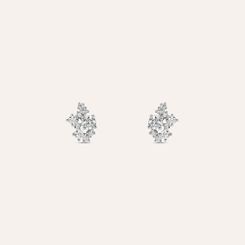Orecchini Lobo Silver Elegance Argento Rodiato Cubic Zirconia