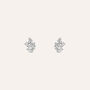 Orecchini Lobo Silver Elegance Argento Rodiato Cubic Zirconia