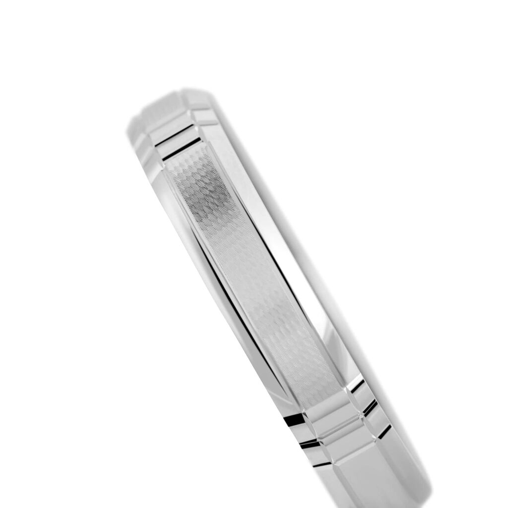 Fede Classica Lavorata 4 mm Oro Bianco