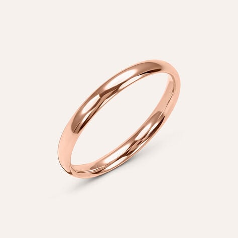Fede Comoda Leggera 2.5 mm Oro Rosa - Anelli con Incisione Unisex | Stroili