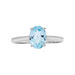 Anello Solitario Amélie Oro Bianco Topazio - Anelli con Pietre Donna | Stroili