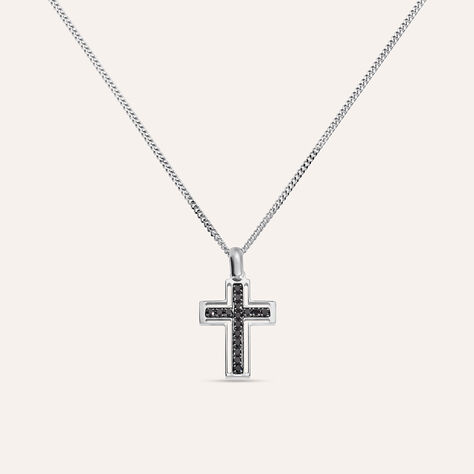 Collana Gentleman Argento Rodiato Cubic Zirconia - Collane Uomo | Stroili