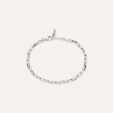 Bracciale Catena Gentleman Argento Rodiato