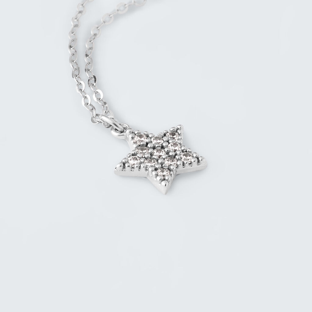 Collana Claire Oro Bianco Cubic Zirconia - Collane Donna | Stroili