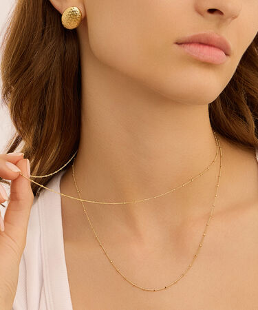 Collana Doppio Filo Silver Collection Argento Dorato