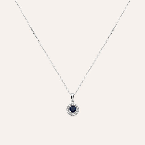 Collana Punto Luce Charlotte Oro Bianco Zaffiro Diamante - Collane Punto Luce Donna | Stroili