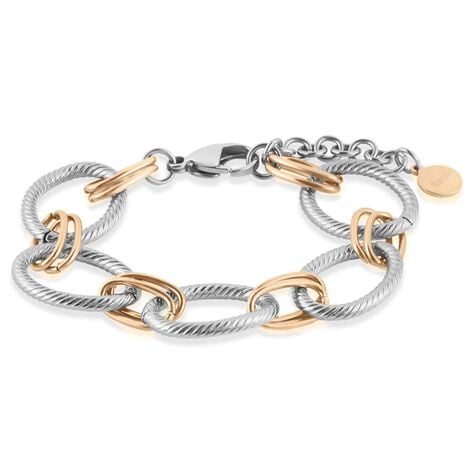 Bracciale Catena Sunrise Acciaio Bicolore Bianco / Rosa - Bracciali Donna | Stroili