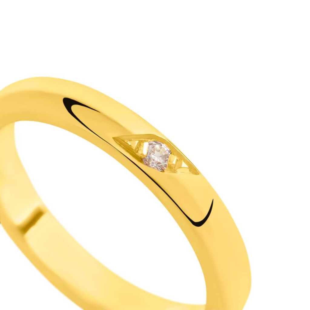 Fede Classica 3.1 mm Oro Giallo Diamante - Anelli con Incisione Unisex | Stroili