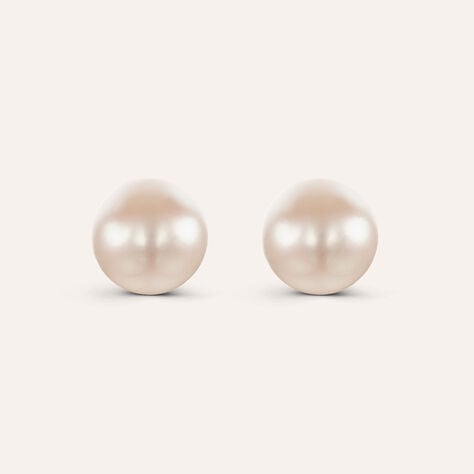 Orecchini Lobo Gabrielle Oro Bianco Perla D'Acqua Dolce - Orecchini a Lobo Donna | Stroili